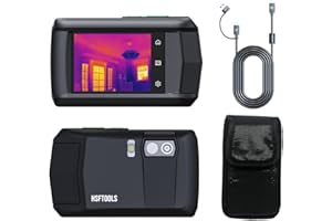 HSFTOOLS P2W 640x480 Super Resolution Thermal Camera with Dual-Camera, 256x192 IR Resolution Thermal Imaging Camera, 3.5" Touch Screen,Wi-Fi,8MP Visible Camera, Video and Audio Recording