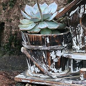 SXWDLHB Fatto A Mano in Legno Bird House Solid Succulente Vaso di Fiori in Vaso Creativo Birdhouse 25 * 12 * 22cm