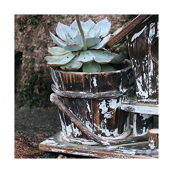 SXWDLHB Fatto A Mano in Legno Bird House Solid Succulente Vaso di Fiori in Vaso Creativo Birdhouse 25 * 12 * 22cm