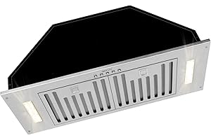 Range Hood Insert/Built-in 30 inch, Ultra Quiet Powerful Vent Hood with LED Lights, 3 Speeds 600 CFM, Stainless Steel - Akicon