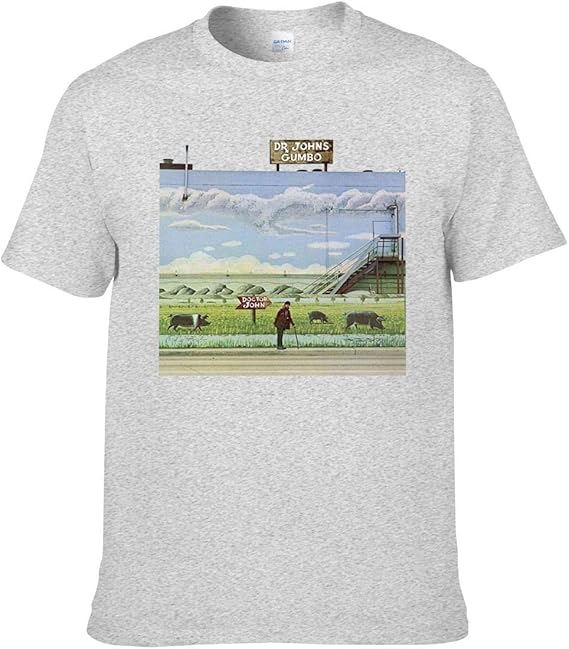 Amazon ｔシャツ メンズ 半袖 Dr John S Gumbo プリント おしゃれ ブラック Tシャツ カットソー 通販