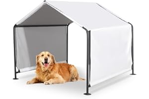 LESKEP Dog Shade Shelter Outdoor Dog House with Upgraded Door Weatherproof Dog Tent for Large Medium Small Dogs, Cats, Small Animals