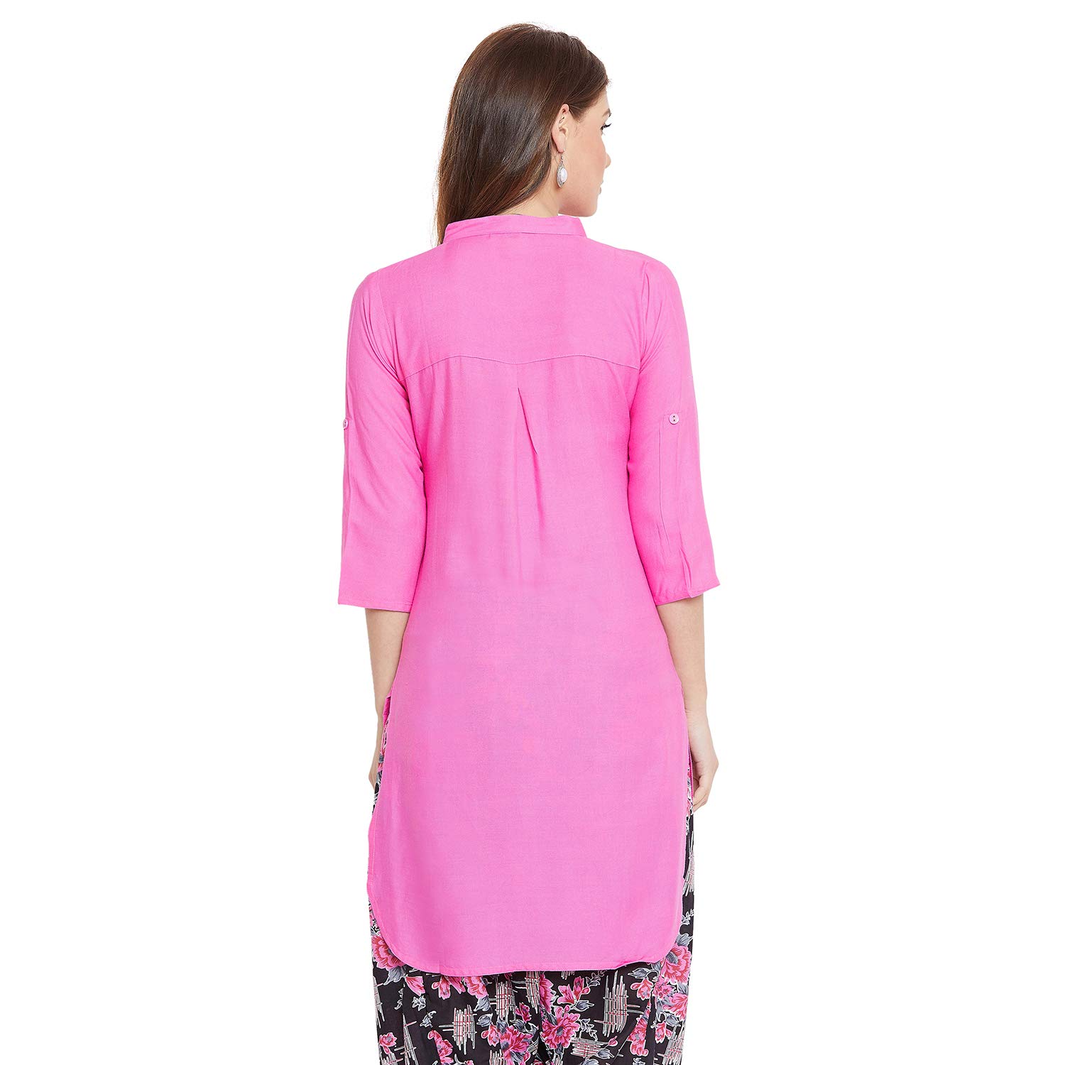 the pajama factory womens solid coloured rayon kurtis