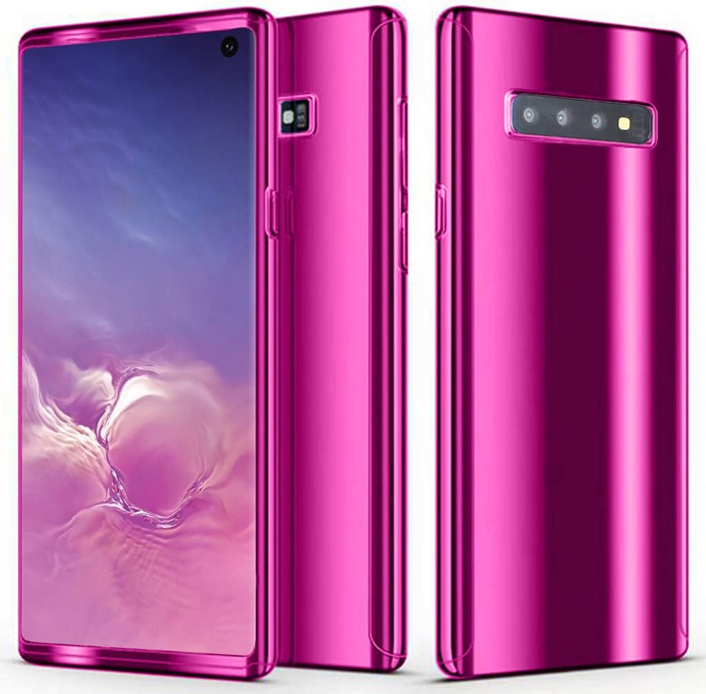 Galaxy S10 Plus Case, MBAPPE Hard PC Ultra Thin Plating Mirror All Cover Protection Case (Purple)
