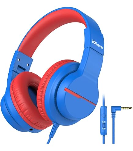 Auriculares Para Niños Con Límite De Volumen 85dB - Con Micrófono, Conector 3.5mm, Ideal Para Clases Online Y Juegos
