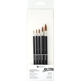 Yasutomo Fusion Brush Set, 5 Pieces, Arts and Crafts Supplies