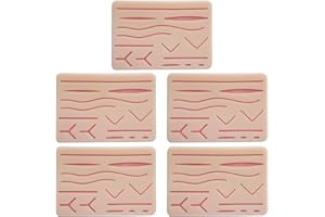 TOPEXER Suture Practice Pad-Three-Layer Silicone Fake Skin Kit, Reusable Upgraded Suture Pad with 14 Pre-Cut Wounds, Best Gift for Medical Students Training (5)