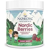 Nordic Naturals Nordic Berries, Cherry Berry - 120 Gummy Berries - Great-Tasting Multivitamin for Ages 2+ - Growth, Development, Optimal Wellness - Non-GMO, Vegetarian - 30 Servings