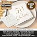 BLUE PANDA 50th Birthday Napkins for Women - 5 x 5 in, White, 3-Ply, Pack of 50 - Gold Foil 50 & Fabulous Design, Cocktail Napkins, Absorbent Party Tableware