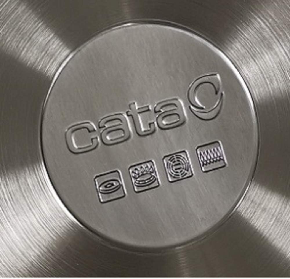 Cata New York 5 Piece Pan and Saucepan Set including Glass Lid Polished Stainless Steel Induction, 5 PIEZAS - Image 3