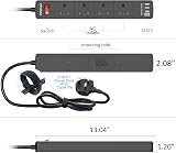 POWSAF 4 USB Ports Extension Lead with 4 Outlets 2m UKCA view 6