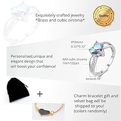 Uloveido White Gold Plated Love Heart Anniversary