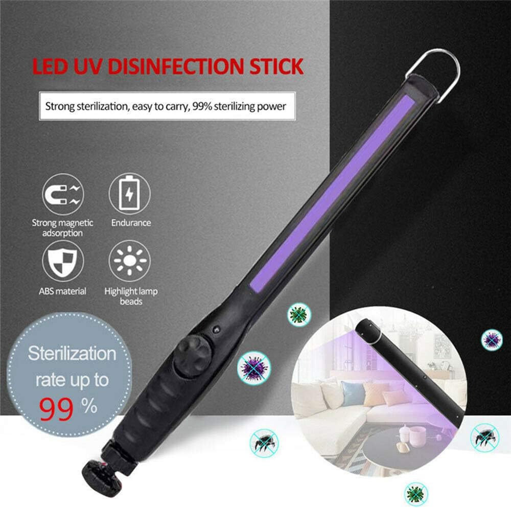 PRETTY SEE Upgraded 10W UV Wand,Portable Hand-held Waterproof UV Lamp for Hotel Household Wardrobe Toilet Car Kitchen Toys Pet Area, Travel Size Air Purifier