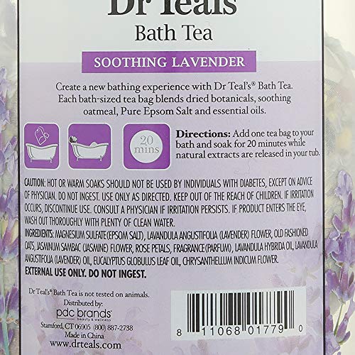 Dr Teal's Bath tea soothing Lavender Bath Soaks 3oz, pack of 1