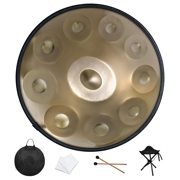HANDPAN DRUM 22 INCHES D MINOR KURD, 432HZ...