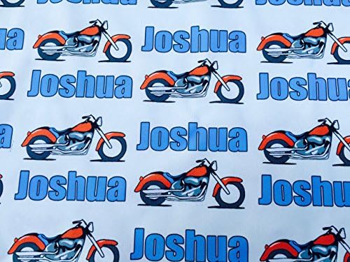 Motorcycle PERSONALIZED sensory weighted blanket - wipeable lap pad - 1 to 5 lbs