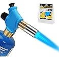 BLUEFIRE propane torch Handy Torch Head Push Button Trigger Start Nozzle Torch Fuel Propane MAPP MAP PRO Gas Cylinder blowtorch is suitable for welding Soldering Brazing Cooking Glass Beads DIY(torch)