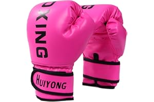 HUINING 4oz Kids Boxing Gloves for Age 3-12 Years, Gift for Youth, Boys and Girls Punch Mitts MMA Gloves for Punching Bag, Ki