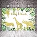 Mehofoto Gold Safari Baby Shower Gold Animal Watercolor Jungle Leaves Photography Backdrop 7x5ft Baby Shower Party Decorations Background for Children