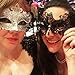 Masquerade Mask Shiny Metal Rhinestone Venetian Pretty Party Evening Prom Mask(White)