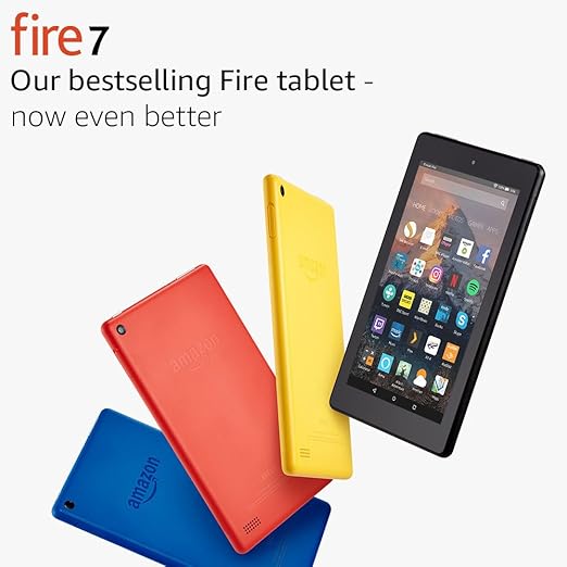 Certified Refurbished Fire 7 Tablet with Alexa, 7" Display, 8 GB, Red