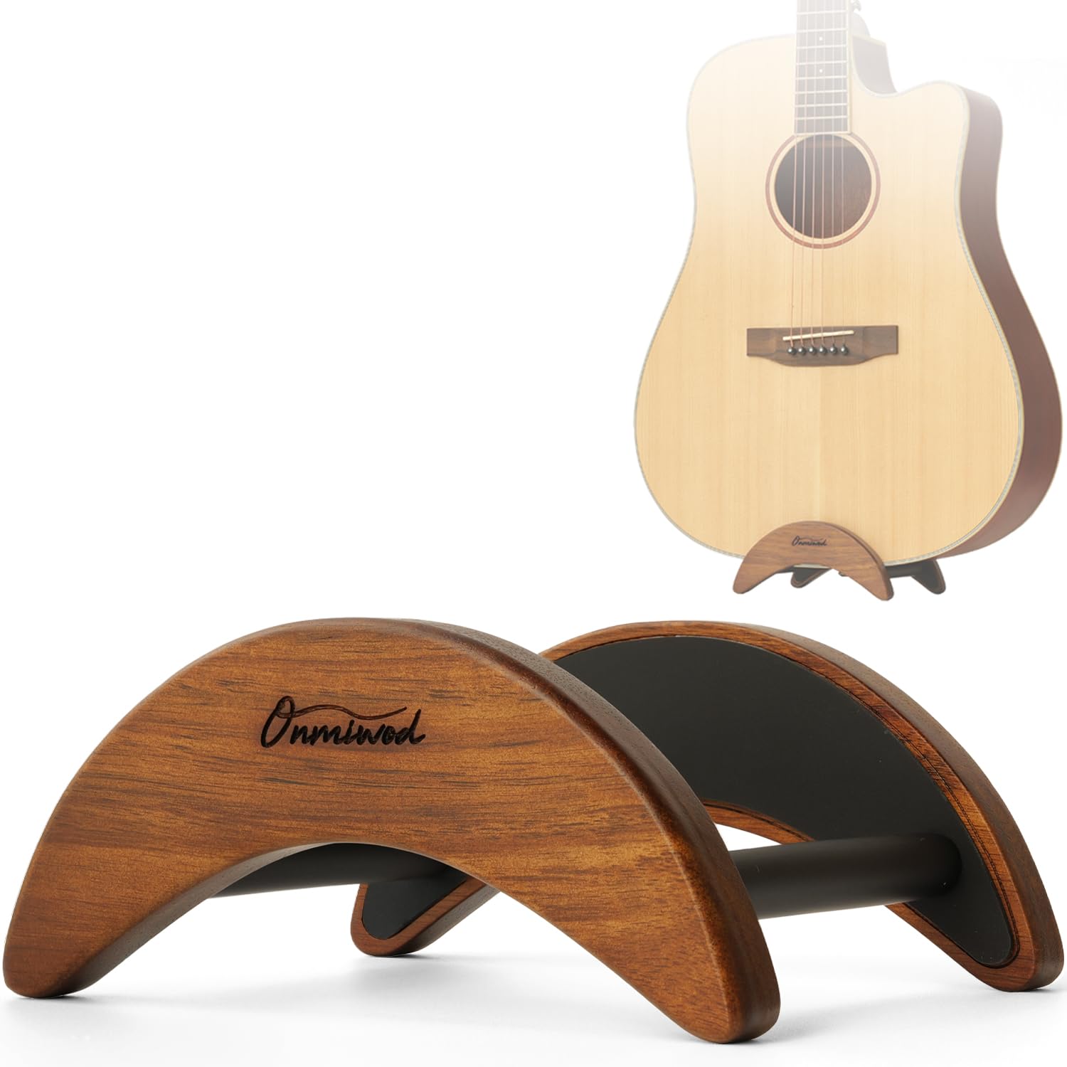 Photo 1 of Acoustic Guitar Stand, Clip-On Self-Standing Solid Wood Guitar Stand, Portable Lightweight Guitar Stand Floor, Compact Guitar Holder for Travel and Stage, Gift for Acoustic, Classic and Folk Guitar