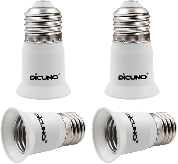 DiCUNO E27 Lamp Base Adapter, E27 Lamp Holder Light Bulb Converter