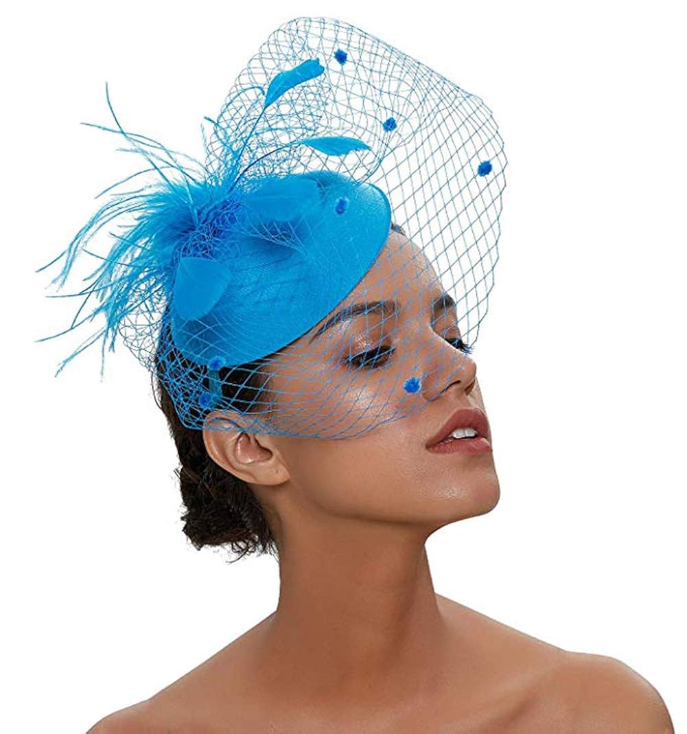 Fascinator Hats for Women Pillbox Hat 