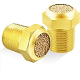 TAILONZ PNEUMATIC Sintered Bronze Exhaust Muffler 1/8 Inch NPT - Brass Body (Pack of 10)