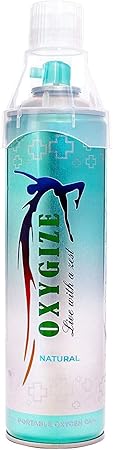 Oxygize Portable Natural Flavour Oxygen Can Cylinder Canister With Inbuilt Mask Protect For Air Pollution, Quick Recovery, Boosting Immune System, Easy To Carry (150 Breaths Approx.)