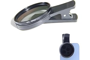 ULVEOL 52mm Polarized Smart Phone Universal ND 2-400 CPL Filter Clip Kit for Samsung iPhone Camera Accessories Cell Phone Android Lens Attachments Polarizer for iPhone x Neutral Density Filters Mobile