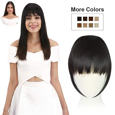 Remeehi Black Brown Blonde Fake Fringe Clip In Bangs Hair