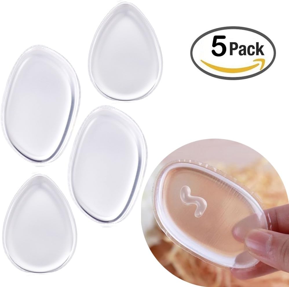 Jialeshi 5 Packs Silicone Makeup Blender, Makeup Sponge Silicone Foundation Puff Applicator for Beauty Blending