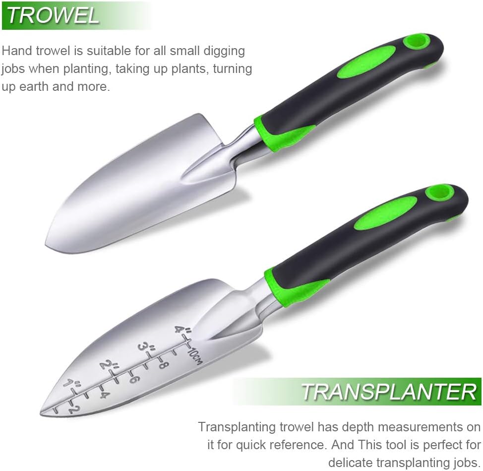 AOKIWO 51 PCS Garden Tools Set Succulent Tools Set Heavy Duty Aluminum Manual Garden kit Outdoor Gardening Gifts Tools for Men Women : Garden & Outdoor