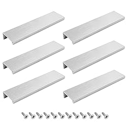 Cionyce 6 Pack Hidden Cabinet Pulls 4.72"/120mm