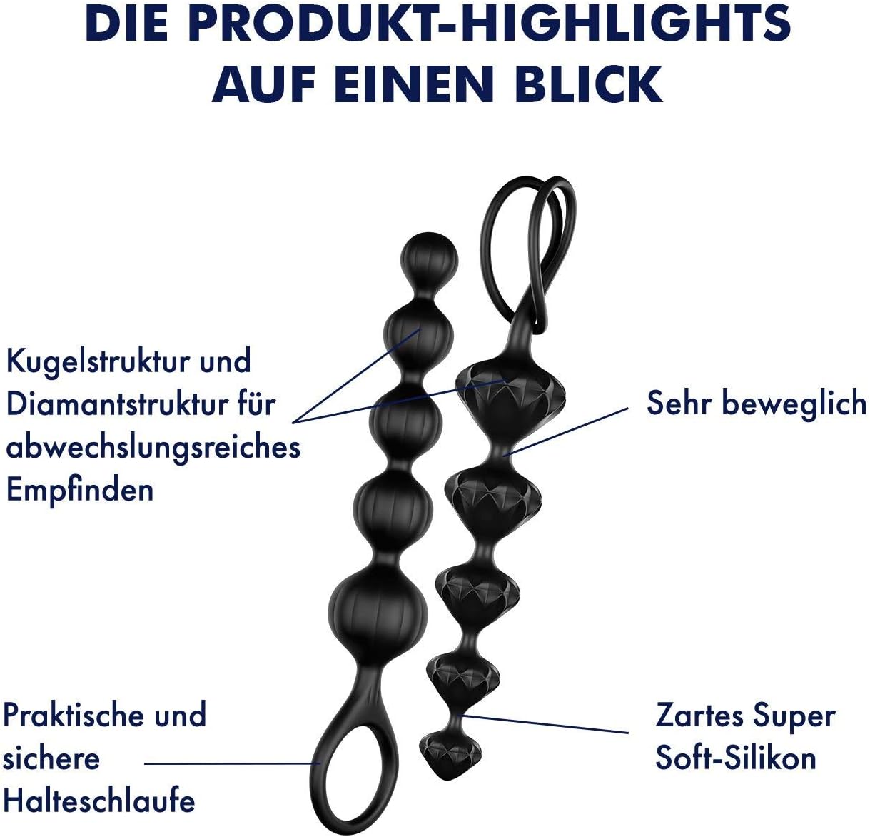 Satisfyer Beads, Set of Anal Beads, Silicone, 20.5 cm, Set of 2 - Image 4