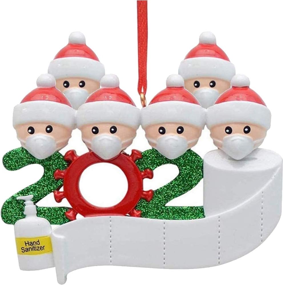 ANATYU DIY Personalized Name Christmas Ornament kit 2020 Family Customized Christmas Decorating Kit Creative Gift for Family A-Family of 2