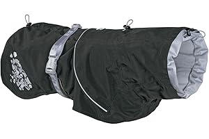 Hurtta Monsoon Coat, Dog Raincoat, BlackBerry, 12 in