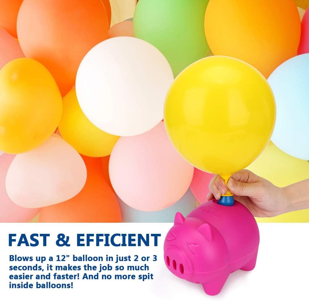 LIKEE Electric Balloon Pump Portable Balloon Inflator Air Blower with Balloon Arch &Garland Kit for Party Decoration(Rose Red): Toys & Games