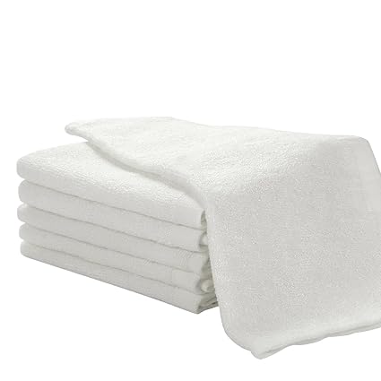 6er Pack Baby Waschlappen Super weich 25/25cm 100% Bambus-Baumwolle Weiß, von Future Founder