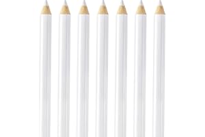 Isslly 7PCS Fabric Pencils for Sewing, White Water Soluble Sewing Fabrics Maker, Tailors Chalk for Cloth Wipe Quilting, Fabric Pencil for Dressmakers DIY Crafts (8.75 cm)