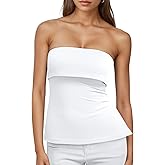 AUTOMET Going Out Tube Tops for Women 2026 Trendy Summer Off Shoulder Backless Cute Work Shirts Vacation Top Y2k Outfits