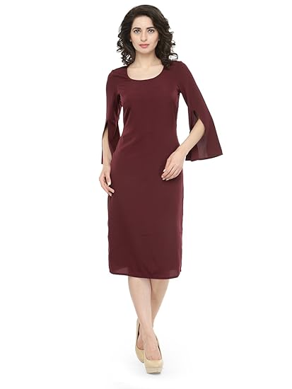 maroon bodycon midi dress