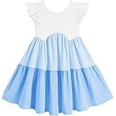 Arshiner Toddler Dress Girls Backless Tiered Summer Dresses Cute Swing Beach Sundress with Pockets for 2-8Y