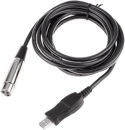 Amazon Com Agptek 3m Usb Male To Xlr Female Microphone Mic Link Cable Studio Audio Adapter Connector Computers Accessories
