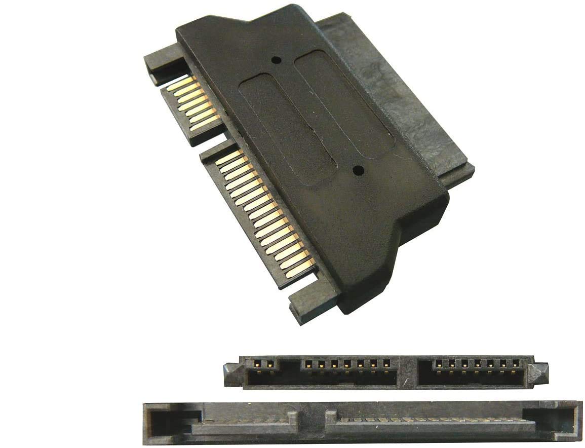 KALEA-INFORMATIQUE MicroSATA Female to SATA Male 22-Pin Gender Changer Adapter for Hard Disk Drives, Writers or SSDs
