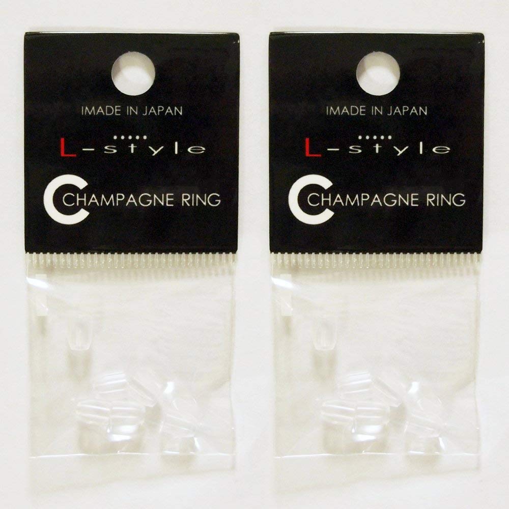 L-Style Dart Flight Accessory: Champagne Ring/Cap/Cup Inserts for PRO Dart Flights - Clear