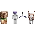 Mattel Minecraft Skeleton Craft-a-Block 2-Pk, Action Figures & Toys to Create, Explore and Survive, Authentic Pixelated Designs, Collectible Gifts for Kids Age 6 Years and Older