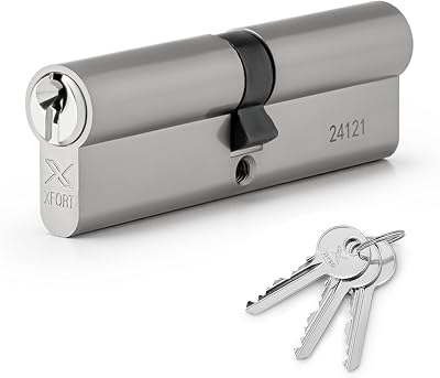 XFORT Chrome 50/50 Euro Cylinder Lock 100mm 6 Pin UPVC Door Lock Barrel