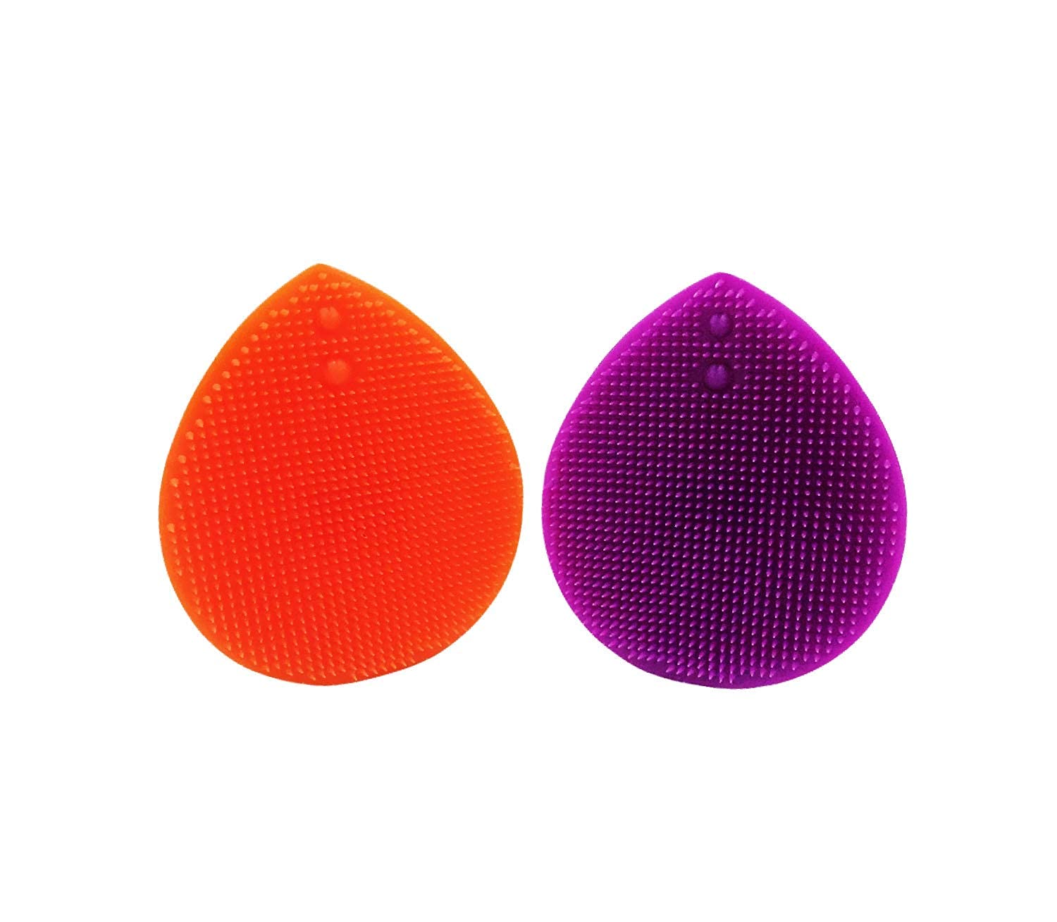 Super Soft Silicone Face Cleanser and Massager Brush FBFL Manual Facial Cleansing Brush Handheld Mat Scrubber For Sensitive, Delicate, Dry Skin (Pack of 2): Beauty